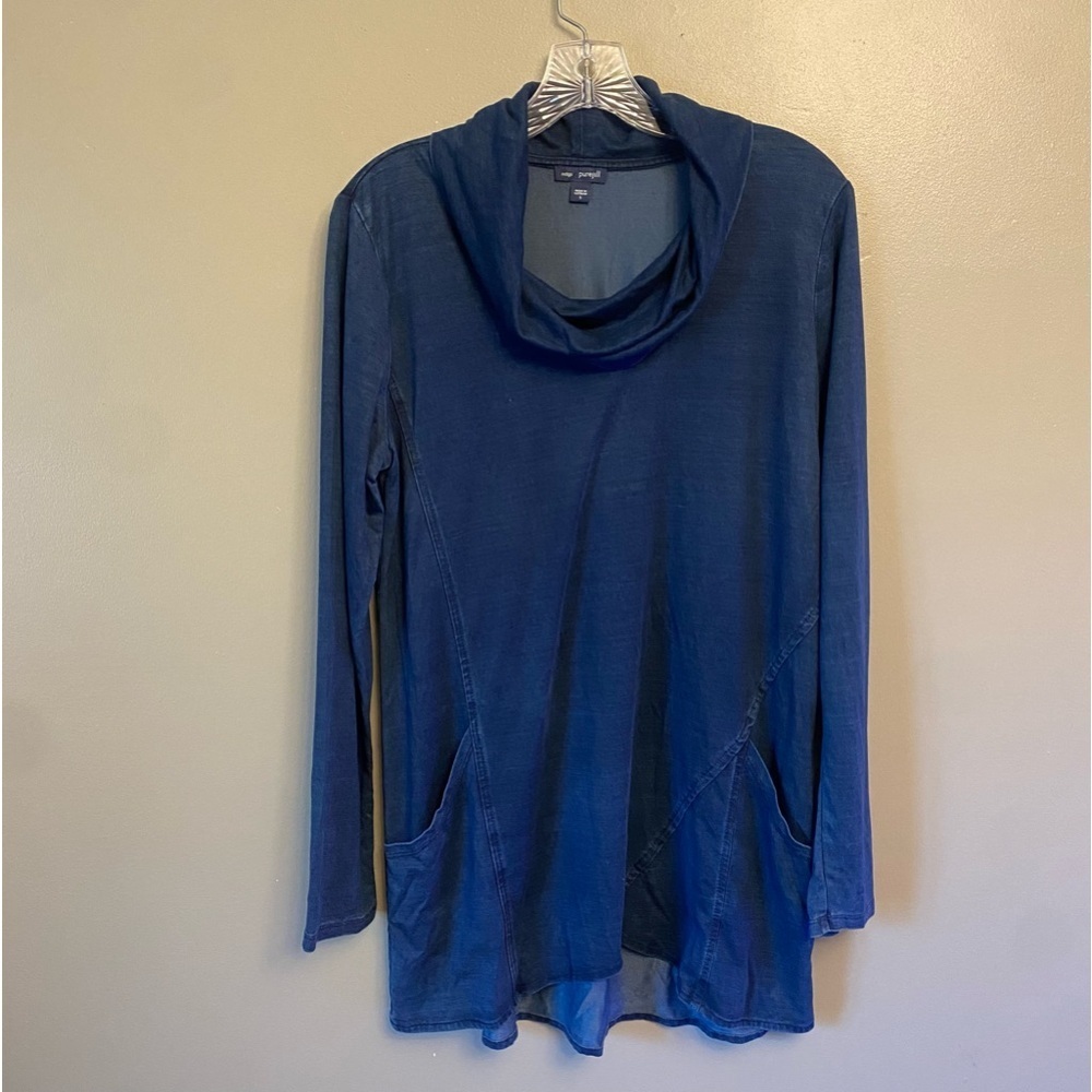 Pure Jill J JILL Indigo Blue Tunic Shift Dress Womens Size Small